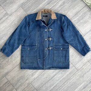 Polo‎ by Ralph Lauren Blue Jacket with Tan Collar